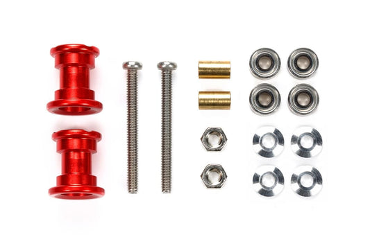 Tamiya 95562 Lightweight Double Aluminum Rollers (9-8mm/Red)