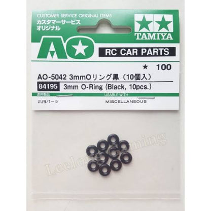 Tamiya 84195 AO-5042 3mm O-Ring (Black, 10pcs.)