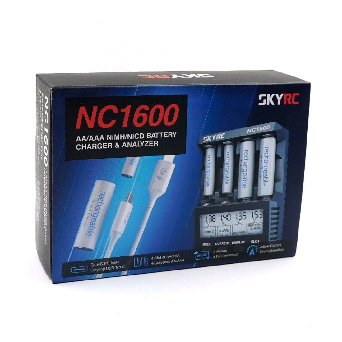 SkyRC NC1600 AA/AAA NiMH/NiCD Battery Charger & Analyzer