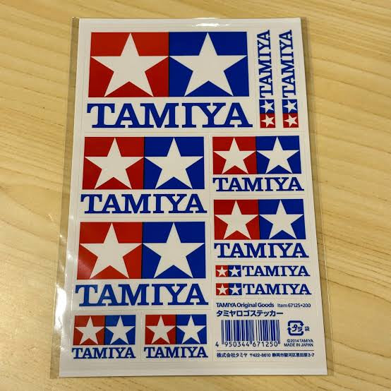 Tamiya 67125 Logo Sticker Set (Red and Blue)