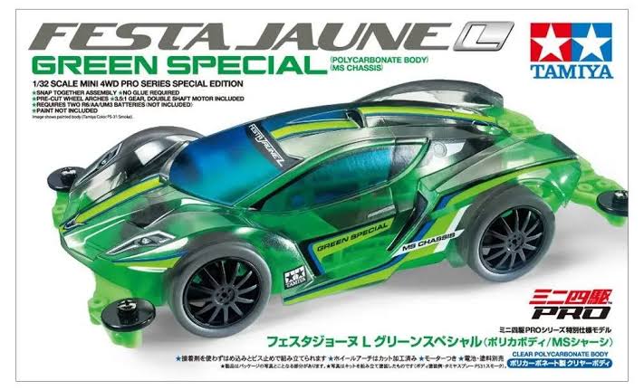 Tamiya 95485 Festa Jaune L Green Special (Polycarbonate Body) (MS Chassis)