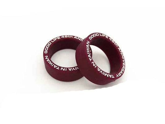 Tamiya 92436 Low Friction Low Profile Tire (Maroon, 2pcs.) GOOD LIFE 45th Anniversary