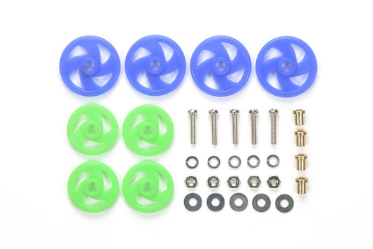 Tamiya 94846 Low Friction Roller Set (Blue & Light Green)