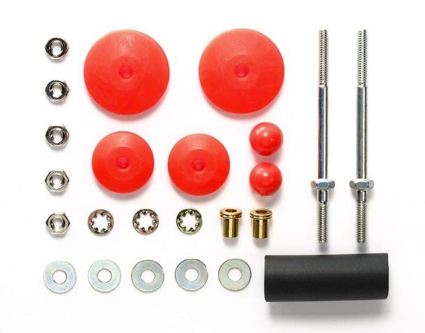 Tamiya 95401 Large Diameter Stabilizer Head Set (11mm/15mm) (Red)