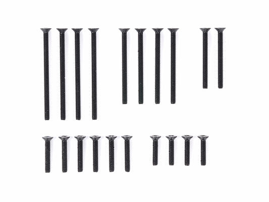 Tamiya 95415 Stainless Steel Countersunk Screw Set (10/12/20/25/30mm, Black)