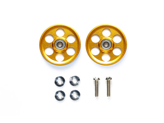 Tamiya 95582 HG Lightweight 19mm Aluminum Ball-Race Rollers (Ringless/Gold)