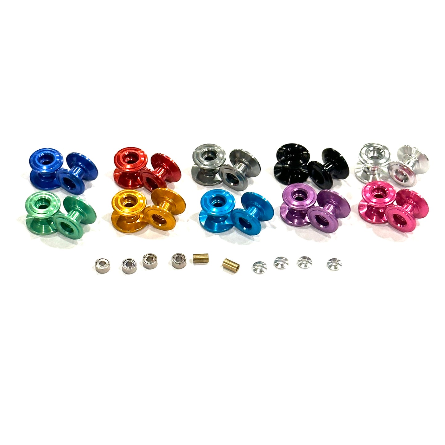 Mini 4wd Lightweight Double Aluminum Rollers (13-12mm)