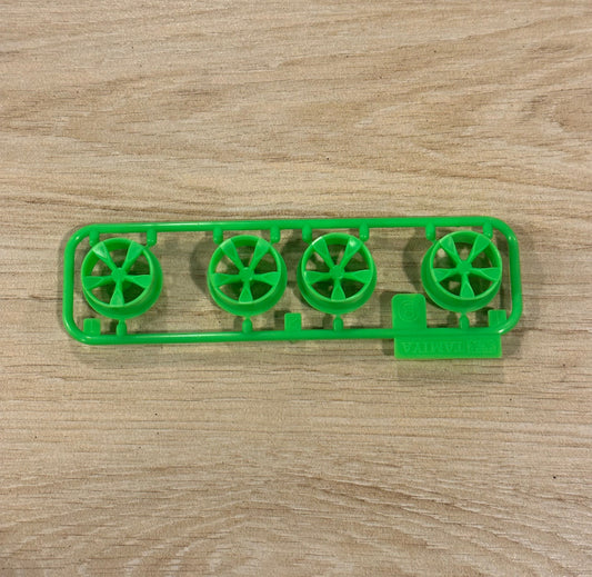 Tamiya Medium Dia. Wheels 5-Spokes Green (Parts Out)