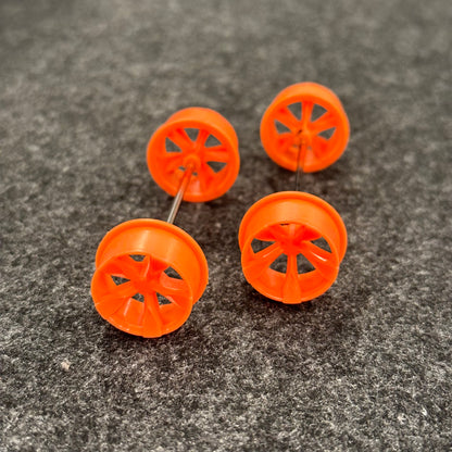 Tamiya 5-Spokes Orange (Fluorescent) - Medium Aligned Wheels