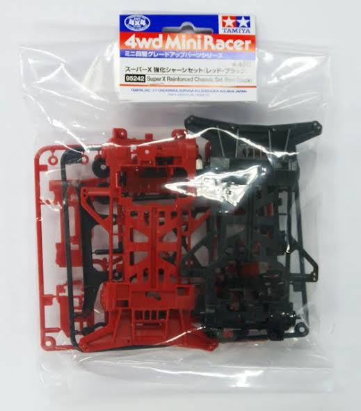 Tamiya 95242 Super X Reinforced Chassis Set (Red/Black)