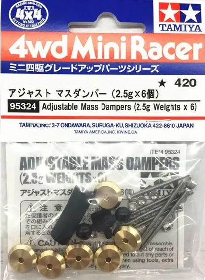 Tamiya 95324 Adjustable Mass Dampers (2.5g Weights x6)