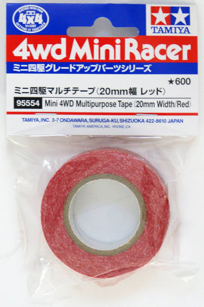 Tamiya 95554 Mini 4wd Multipurpose Tape (20mm Width/Red)