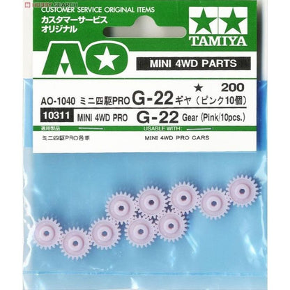 Tamiya 10311 AO-1040 G-22 Gear – Pink / 10pcs