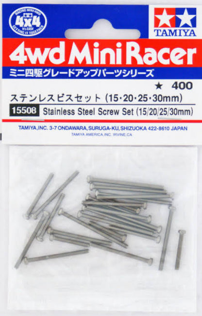 Tamiya 15508 Stainless Steel Screw Set (15/20/25/30mm)