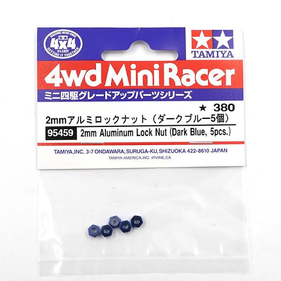 Tamiya 95459 2mm Aluminum Lock Nut (Dark Blue, 5pcs.)