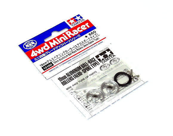 Tamiya 15160 19mm Aluminum Ball-Race Rollers (Aero-Spoke Type)