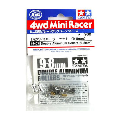 Tamiya 15403 Double Aluminum Rollers (9-8mm)