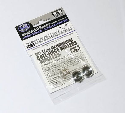 Tamiya 15522 17mm Aluminum Ball Race Rollers (Ringless)