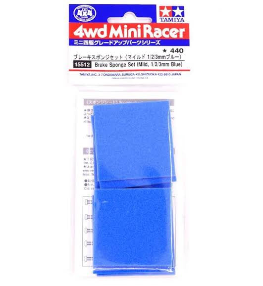 Tamiya 15512 Brake Sponge Set (Mild, 1/2/3mm Blue)