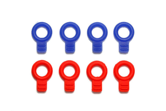 Tamiya 95393 Rubber Body Catches (Blue/Red)