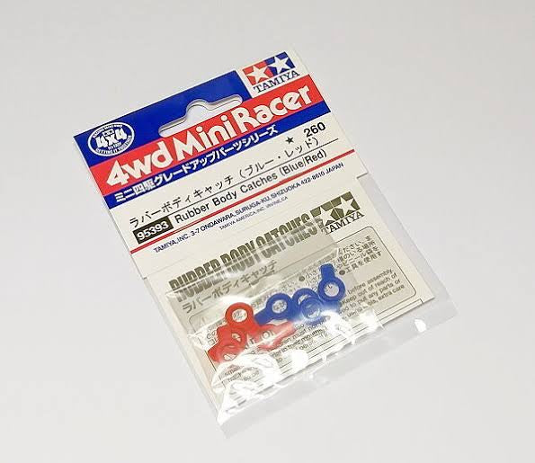 Tamiya 95393 Rubber Body Catches (Blue/Red)