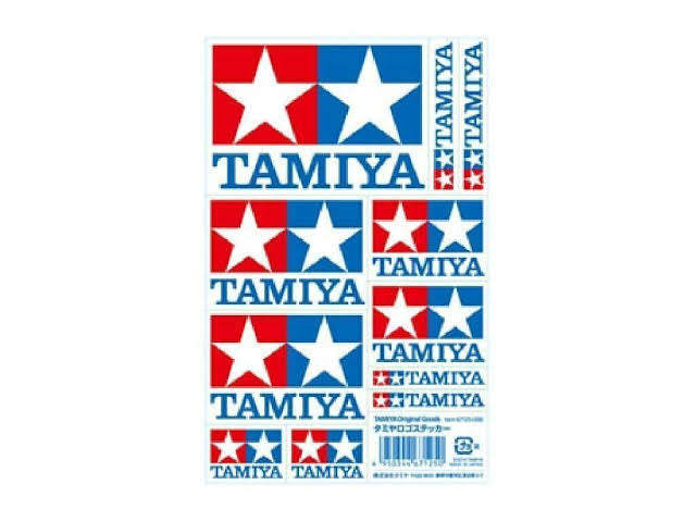 Tamiya 67125 Logo Sticker Set (Red and Blue)