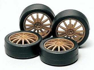 Tamiya 15358 Low-Height Tire & Wheel Set (Fin)