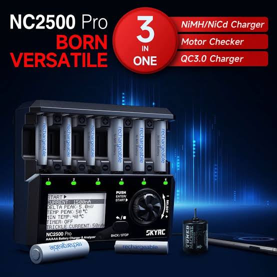 SkyRC NC2500 Pro AA/AAA NiMH Battery Charger & Analyzer