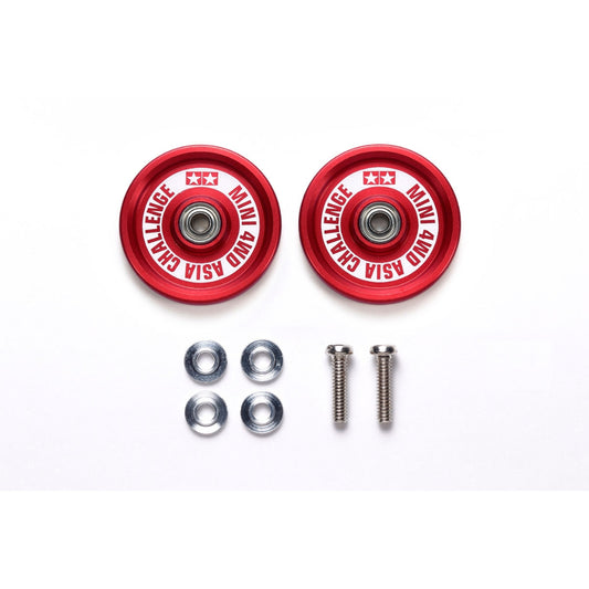 Tamiya 95657 HG 19mm Aluminum Ball-Race Rollers Ringless/Red (Asia Challenge)