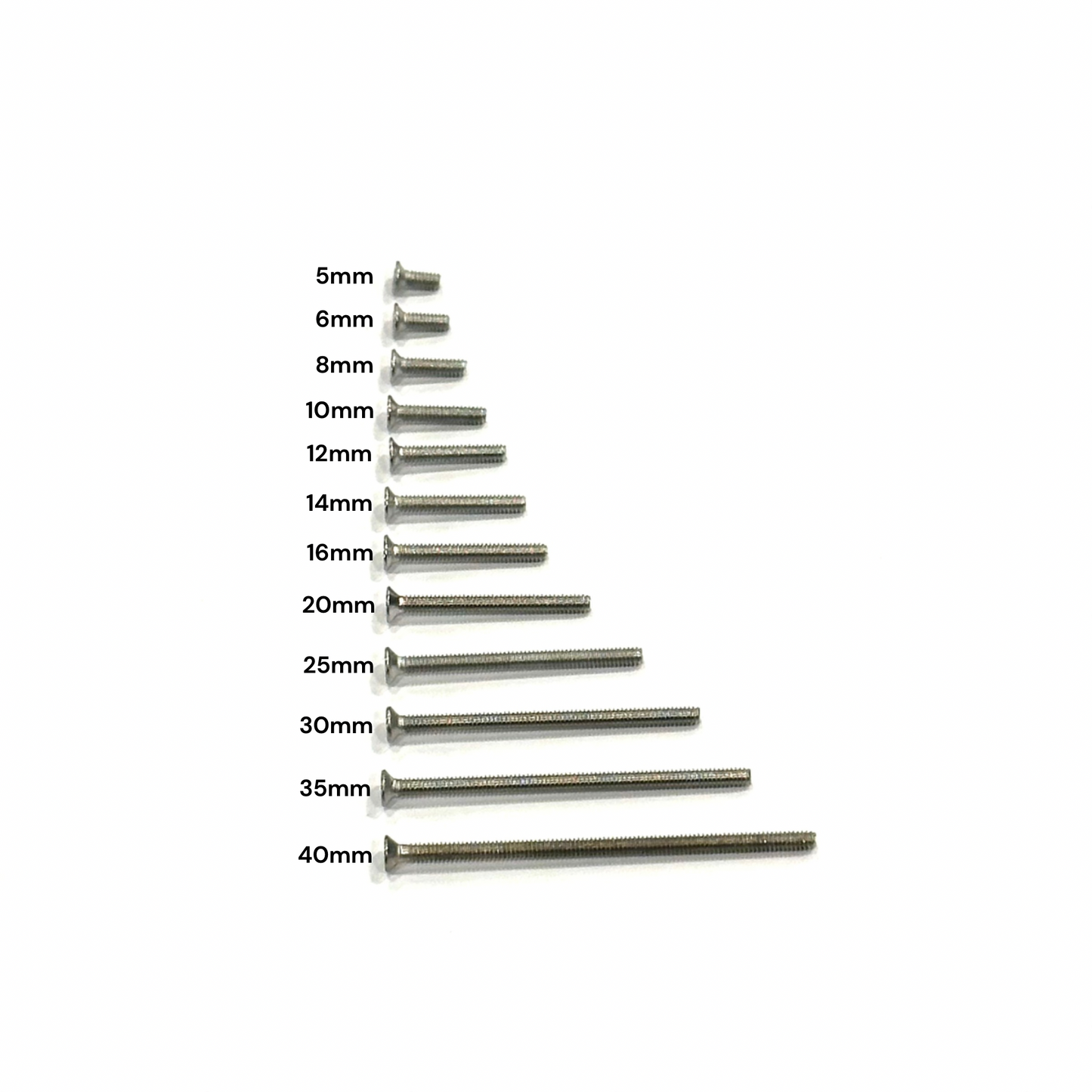 Mini 4wd Countersunk Screw Set - Silver (10pcs.)