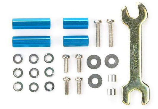 Tamiya 95322 Aluminum Hex Mount Set (Blue 10mm, 15mm)