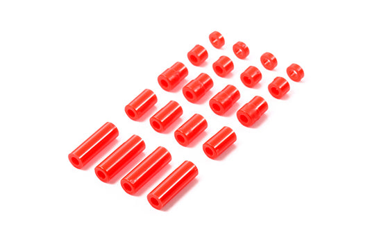 Tamiya 95400 Lightweight Plastic Spacer Set (12/6.7/6/3/1.5) (Red)