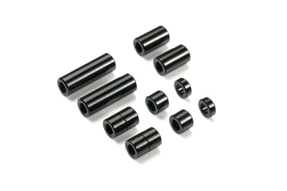 Tamiya 95481 Aluminum Spacer Set (12/6.7/6/3/1.5mm, 2pcs. each) (Black)