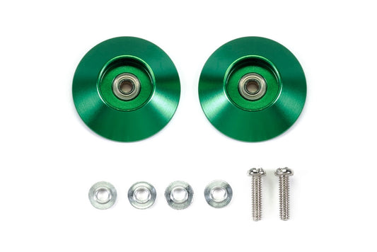 Tamiya 95609 HG 19mm Tapered Aluminum Ball Race Rollers (Green)