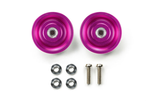 Tamiya 95541 HG 19mm Tapered Aluminum Ball-Race Rollers (Ringless/Purple)