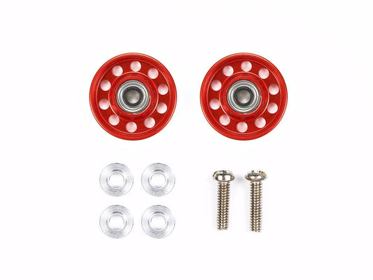 Tamiya 95549 Lightweight 13mm Aluminum Ball-Race Rollers (Ringless/Red)