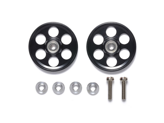 Tamiya 95498 HG Lightweight 19mm Aluminum Ball-Race Rollers (Ringless/Black)