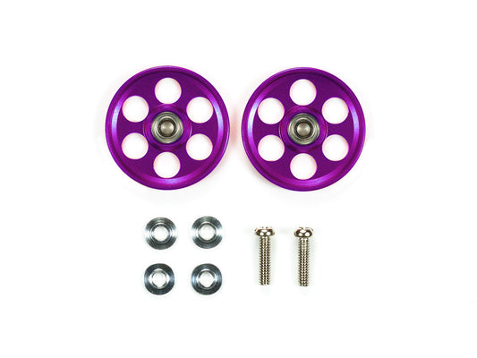 Tamiya 95539 HG Lightweight 19mm Aluminum Ball-Race Rollers (Ringless/Purple)