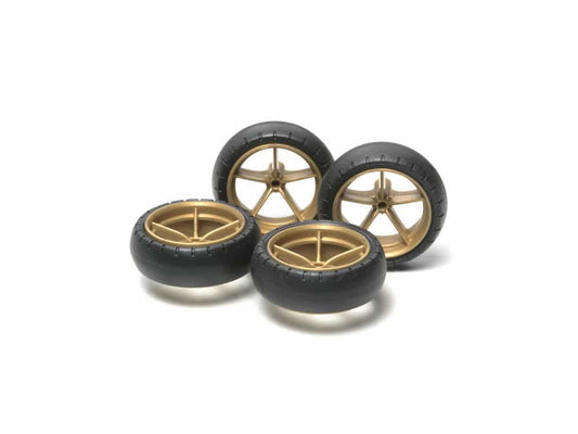 Tamiya 15368 Large Dia. Narrow Lightweight Wheels (w/Arched Tires)