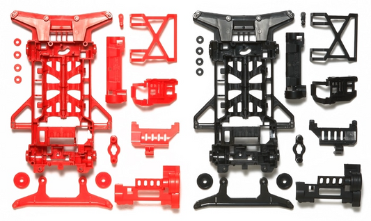 Tamiya 95242 Super X Reinforced Chassis Set (Red/Black)